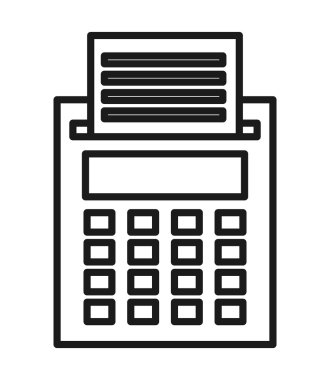 Yazar kasa izole simgesi tasarım