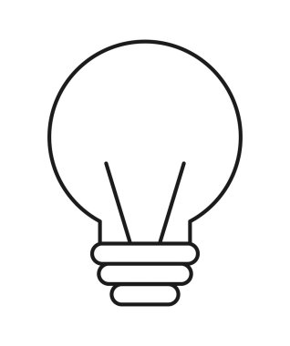 Ampul Işık izole simgesi tasarım