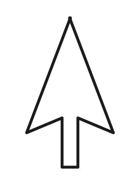 izole simgesi tasarım yukarı ok