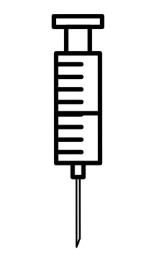 enjeksiyon tıbbi izole simgesi tasarım