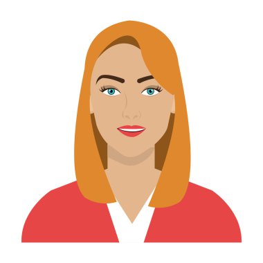 Avatar iş kadını, vektör grafiği