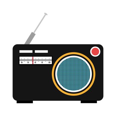 renkli eski müzik seti, vektör grafiği