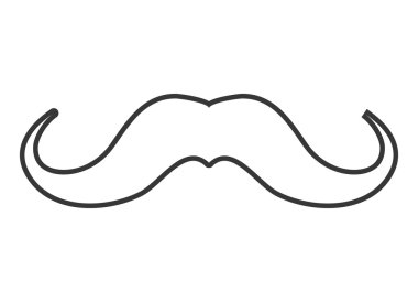 Vintage adam moustrache, vektör grafiği