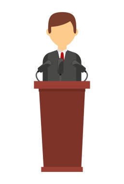 podium candidate isolated icon design clipart