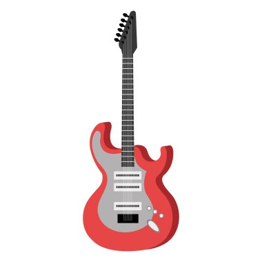 Elektro gitar müzik simgesi tasarım.