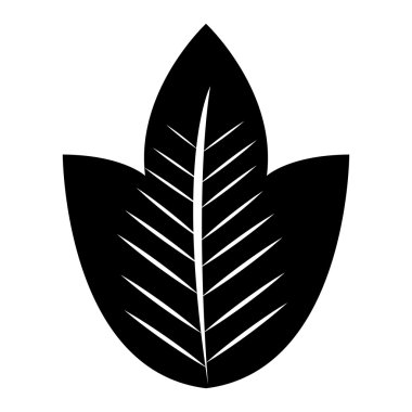 Siyah ve beyaz yaprak simgesi tasarım, ekoloji Tema.