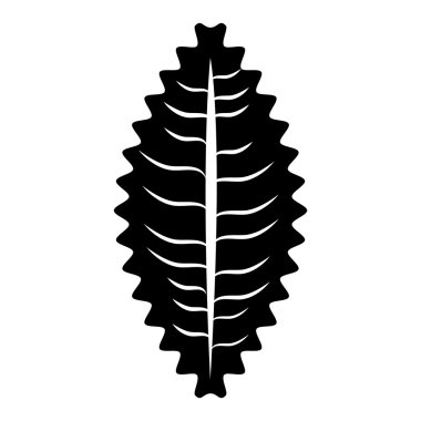 Siyah ve beyaz yaprak simgesi tasarım, ekoloji Tema.