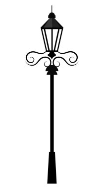 Sokak antika ışıkları izole simgesi.