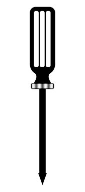 siyah tornavida aracı, vektör grafiği