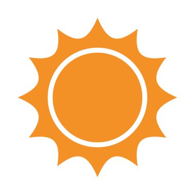 Sarı soyut güneş, vektör grafiği