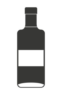 şarap şişesi izole simgesi tasarım