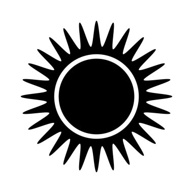 Kara soyut güneş, vektör grafiği