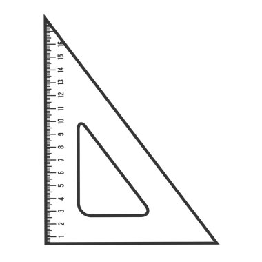 izole okul cetvel, vektör grafiği