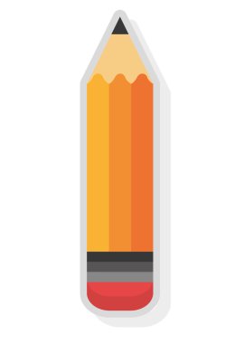 renkli kurşun kalem ve silgi, vektör grafiği