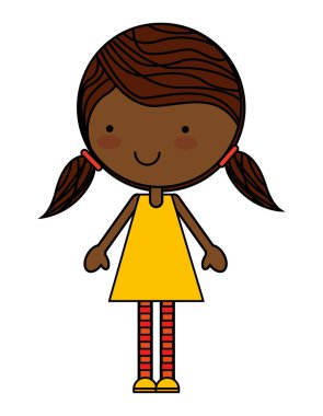 Kız karakter simgesi tasarım izole