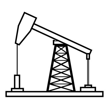 izole petro petrol makine, vektör grafiği