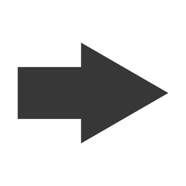 Ok sağ simge siyah ve beyaz renklerde.