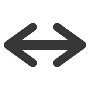 Çift yönlü ok siyah ve beyaz renklerde.