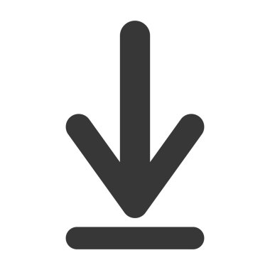 Download işareti veya simge aşağı ok.