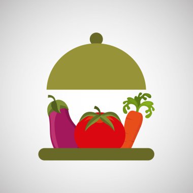 sağlıklı gıda organik ürün simgesi tasarım izole