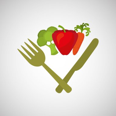 sağlıklı gıda organik ürün simgesi tasarım izole