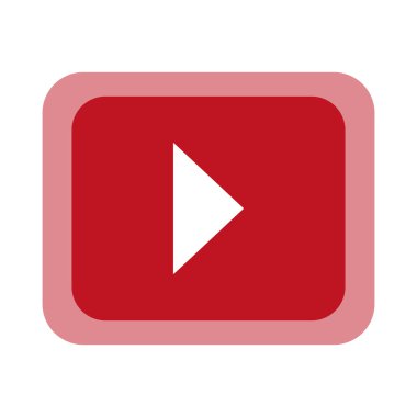 Kırmızı bir arka plan üzerinde vektör çizim yürüt düğmesi.