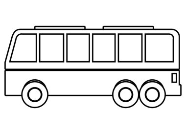 Otobüs araç taşıma simgesi tasarım.