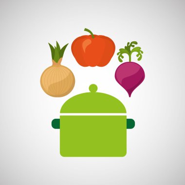 sağlıklı gıda organik ürün simgesi tasarım izole