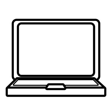 Kişisel bilgisayar dizüstü bilgisayar üzerinde beyaz izole