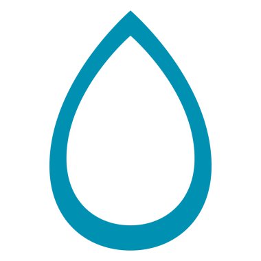 Beyaz izole mavi damla su