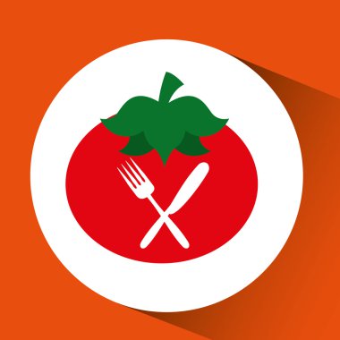 sağlıklı gıda organik ürün simgesi tasarım izole