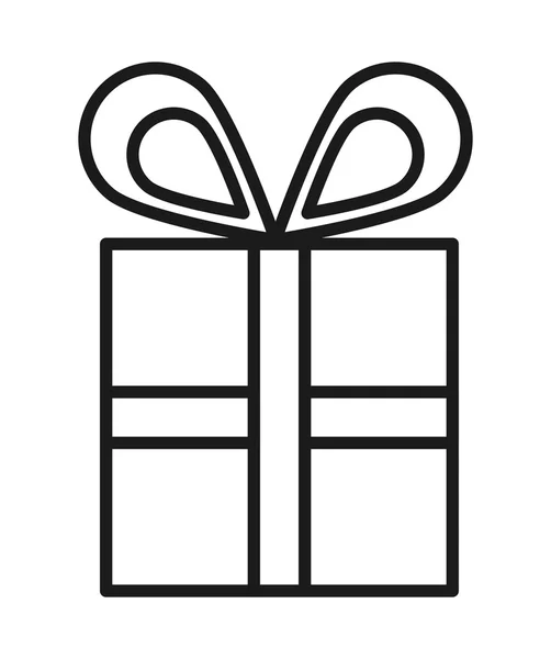 Caja de regalo diseño icono aislado — Archivo Imágenes Vectoriales