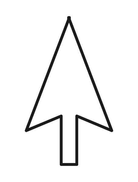 Flèche vers le haut icône isolée design — Image vectorielle