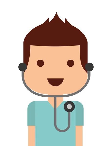 Läkare med stetoskop ikon design — Stock vektor