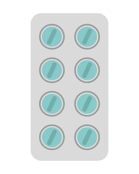 Pilule icône isolée design — Image vectorielle