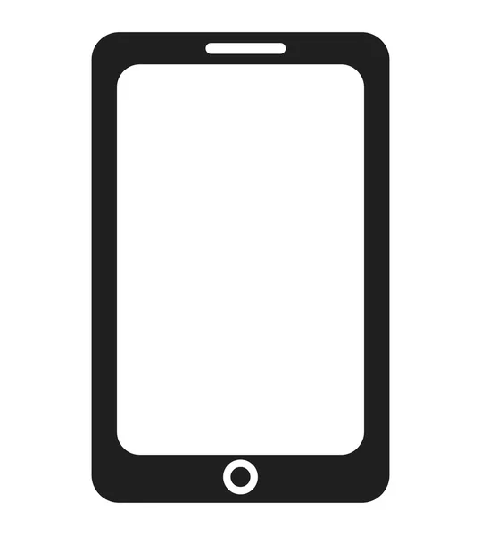 Чорно-білий смартфон, векторна графіка — стоковий вектор