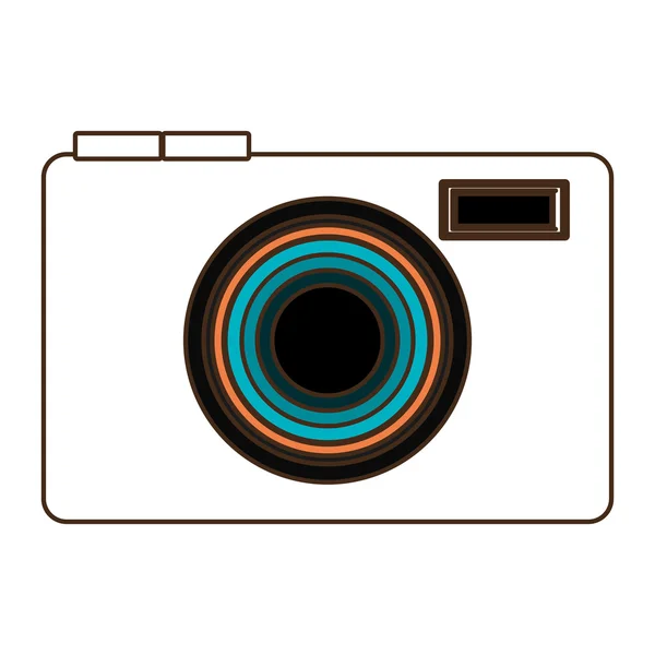 Foto fotocamera icona design, grafica vettoriale — Vettoriale Stock