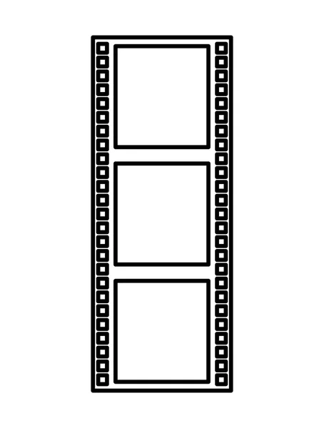 Стрічковий рулонний кінотеатр ізольований дизайн піктограми — стоковий вектор