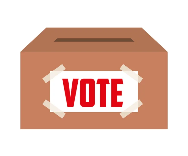 Caja de votación diseño icono aislado — Vector de stock