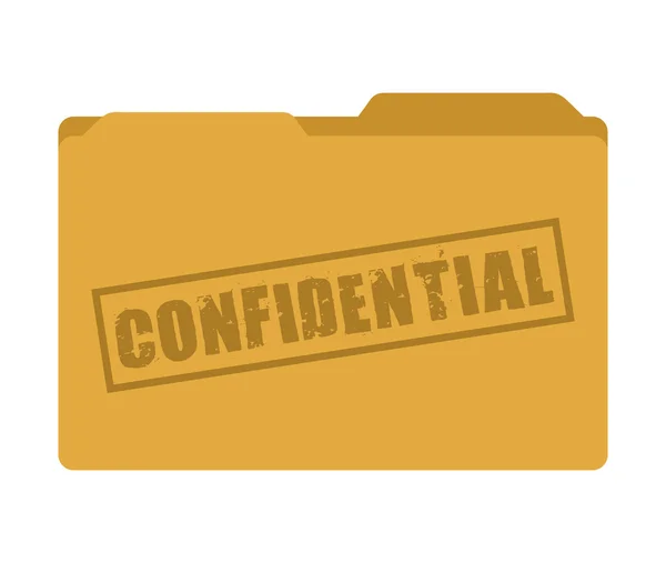 Confidential folder isolated icon design — Stock Vector