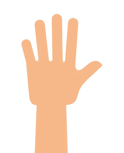 Demokratiska hand isolerade ikon design — Stock vektor