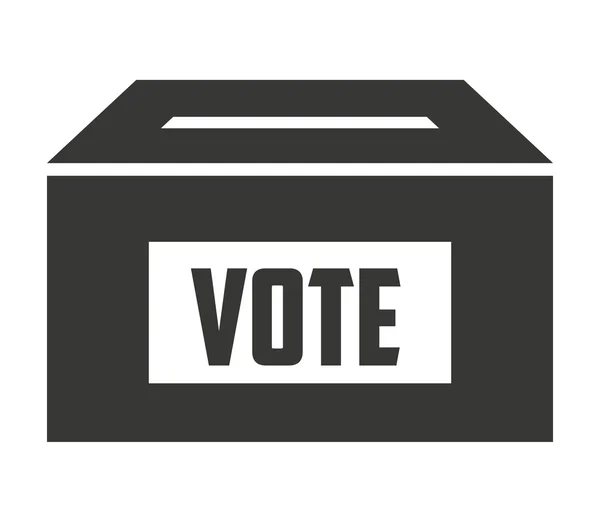 Caja de votación diseño icono aislado — Vector de stock