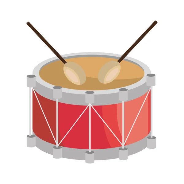 Tambour instrument de musique icône design . — Image vectorielle