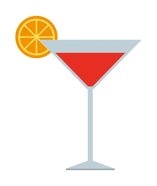 Cocktail med citrusfrukter isolerade ikon design — Stock vektor