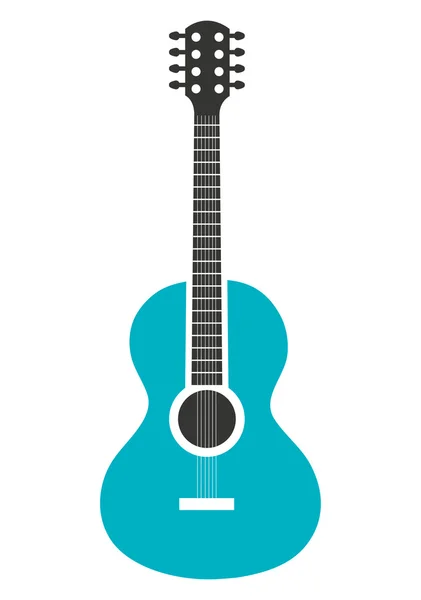 Guitarra acústica instrumento de música icono de diseño . — Archivo Imágenes Vectoriales