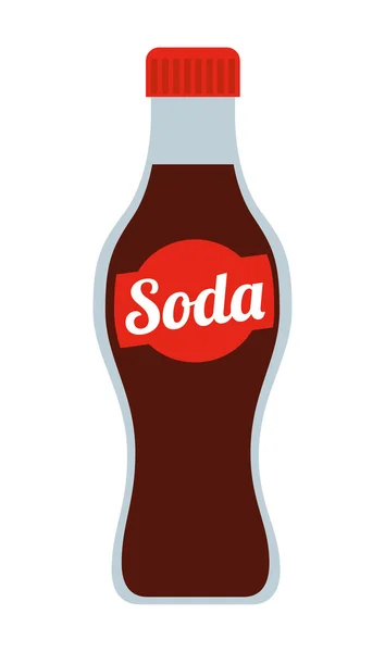 Bottiglia di soda isolato icona design — Vettoriale Stock