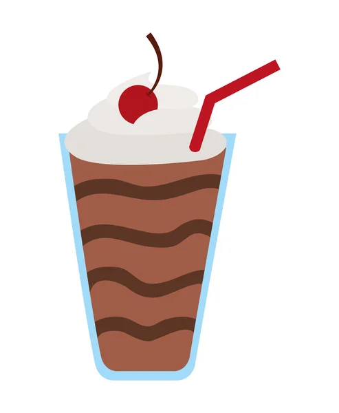 Milchshake isoliert Icon Design — Stockvektor