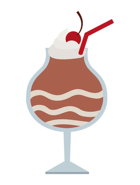 Milkshake geïsoleerd pictogram ontwerp — Stockvector