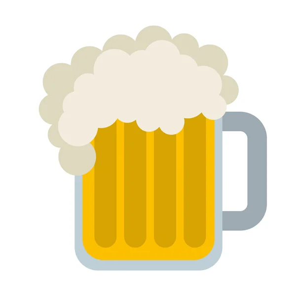 Vetro di birra isolato icona di design — Vettoriale Stock