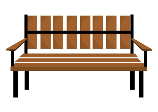 Banc ou chaise en bois icône design . — Image vectorielle